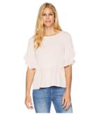 Ivanka Trump - Ruffle Sleeve Blouse With Ruffle Hem
