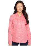 Dylan By True Grit - Vintage Jane Printed Linen Long Sleeve Ranch Shirt