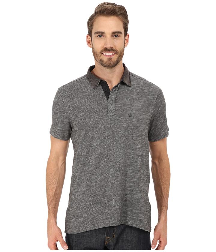 Calvin Klein Jeans - Slim Fit Denim Collar Polo Shirt