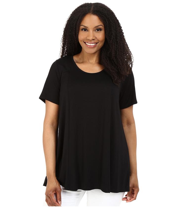 Karen Kane Plus - Plus Size Keyhole-back Swing Tee