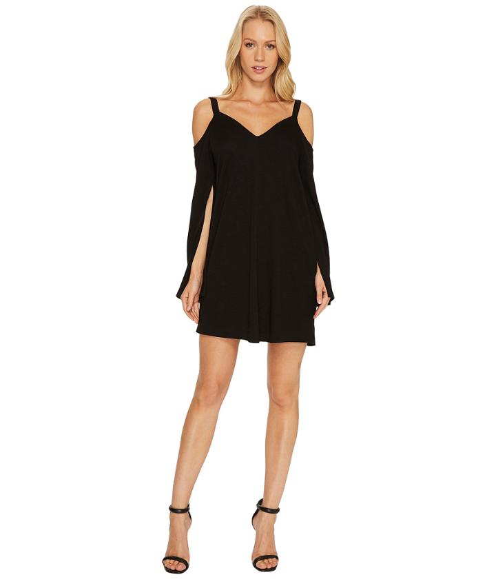 Lanston - Cold Shoulder Split Sleeve Mini Dress