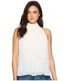 1.state - Halter Neckline Pleated Blouse W/ Tie