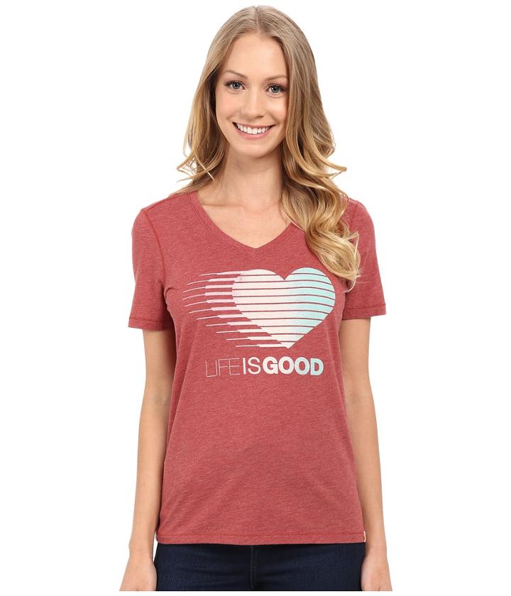 Life Is Good - Life Is Good Good Vibes Heart Cool Vee