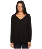 Michael Stars - Lycra Jersey Long Sleeve V-neck W/ Side Slits