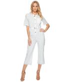 For Love And Lemons - Hermosa Striped Eyelet Jumpsuit