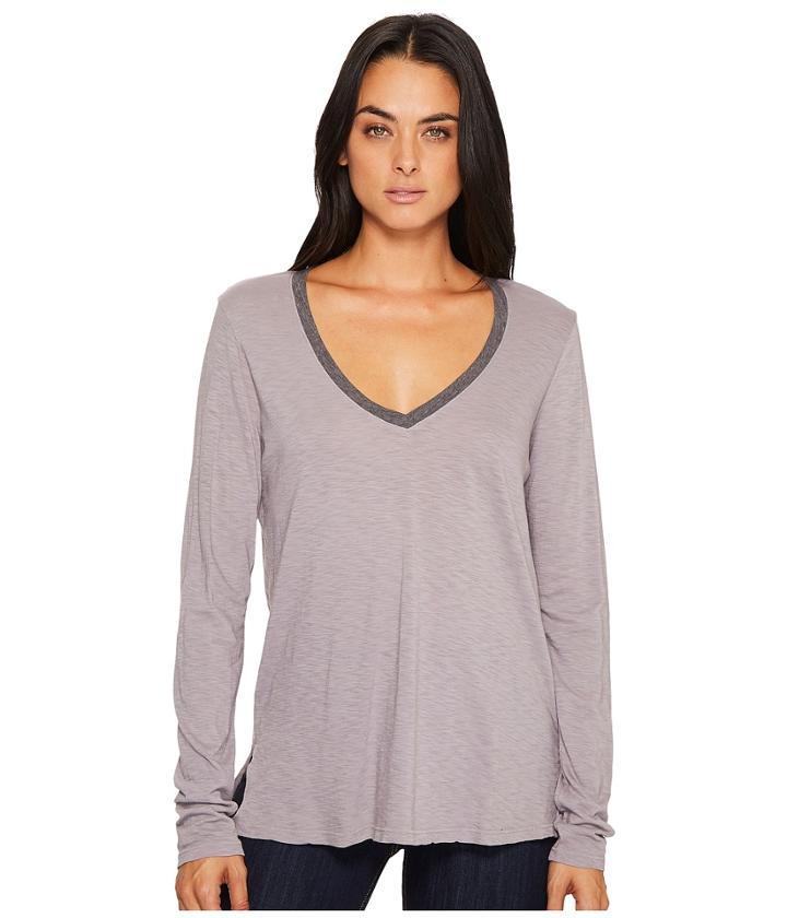Michael Stars - Ringer Tee Long Sleeve V-neck