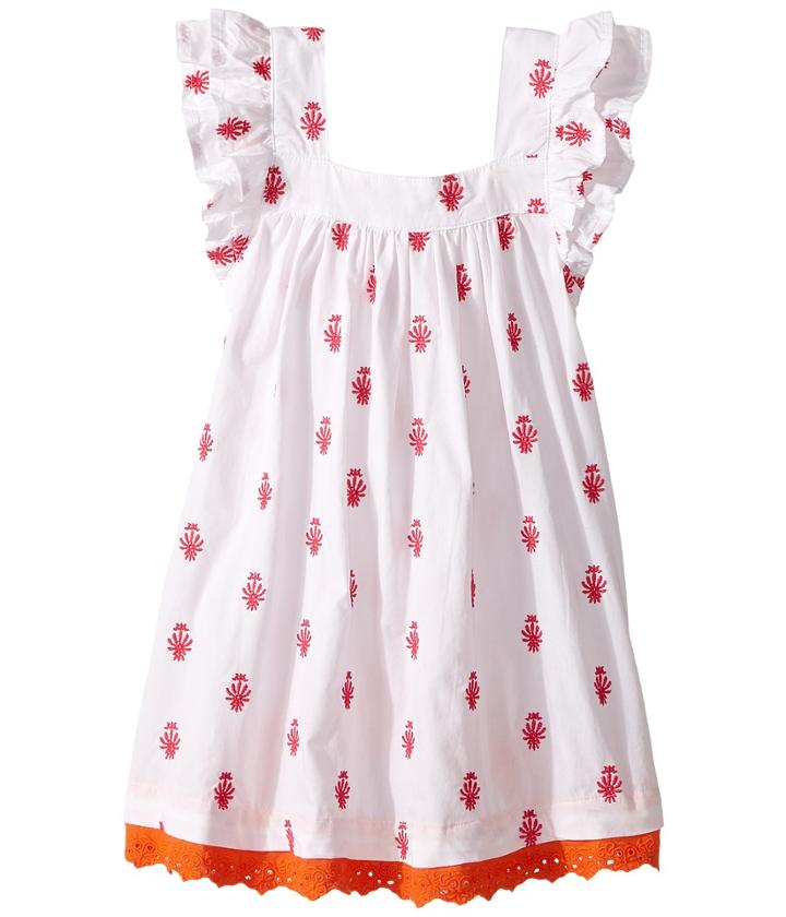 Hatley Kids - Embroidered Porcelain Flutter Sleeve Dress