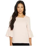 Calvin Klein - Textured Square Neck Flutter Sleeve Blouse