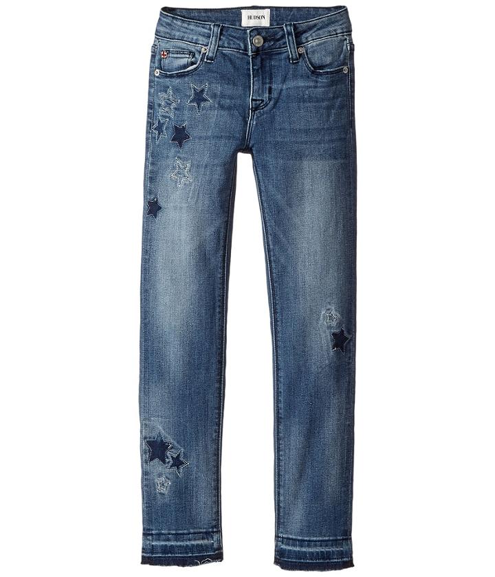 Hudson Kids - Stardust Skinny Jeans W/ Star Patches In Buffalo