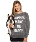 Puppies Make Me Happy - Title Tee - Crew Neck Sweatshirt