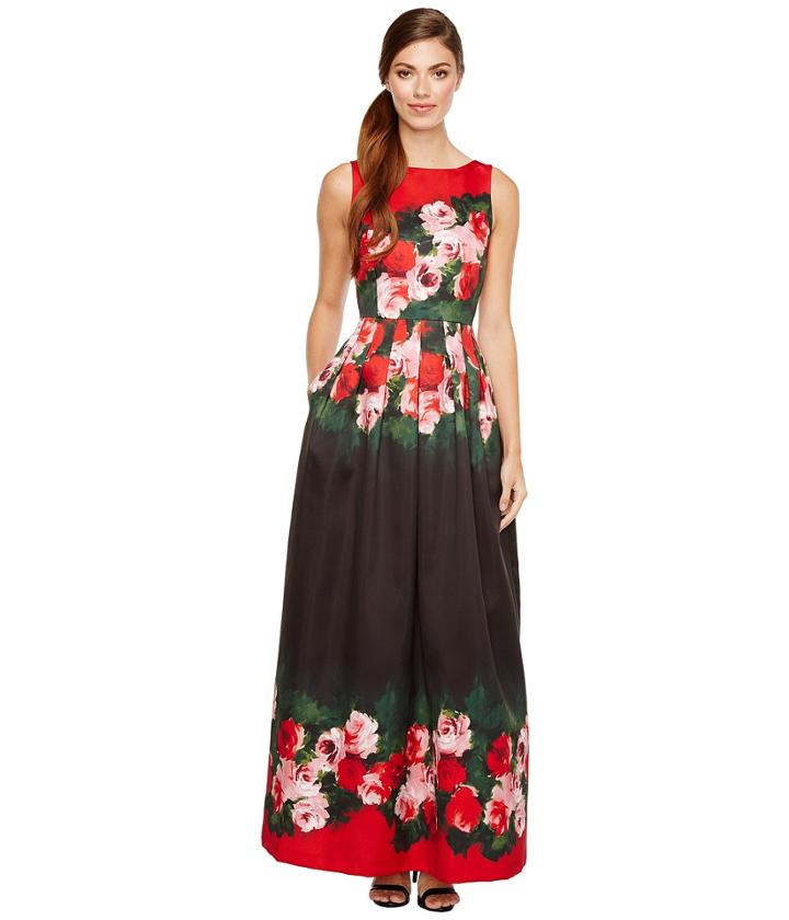 Tahari By Asl - Rose Printed Ballgown