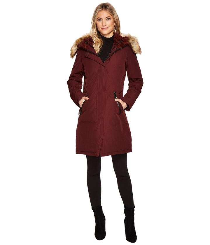 Vince Camuto - Faux Fur And Sherpa Hooded Down N1661