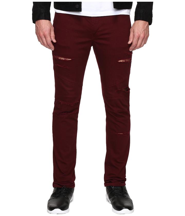 Rustic Dime - Shredded Biker Denim In Vino