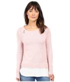 Ivanka Trump - Zipper Sweater With Cotton Shirt