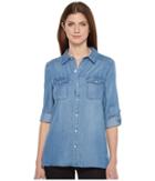 Ivanka Trump - Denim Front Tie Top