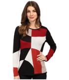 Nic+zoe - Rubied Intarsia Top