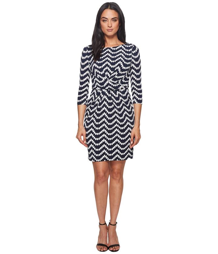 Adrianna Papell - Beading Beauty Pleated Waist Sheath