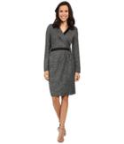 Adrianna Papell - Cross Draped Long Sleeve Dress