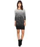 Vince Camuto - 3/4 Sleeve Ombre Jacquard Sweater Dress