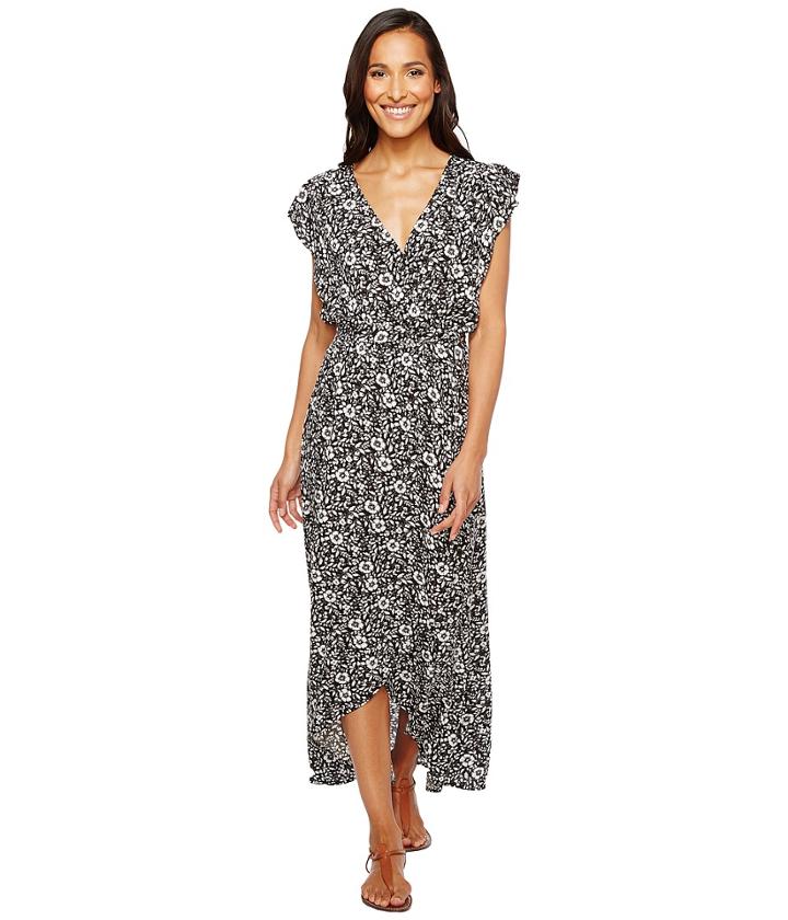 Splendid - Printed Ruffle Wrap Dress