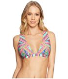 Laundry By Shelli Segal - Scarf Medallion Cross Back Triangle Bikini Top