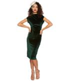 Unique Vintage - Velvet Holly Wiggle Dress