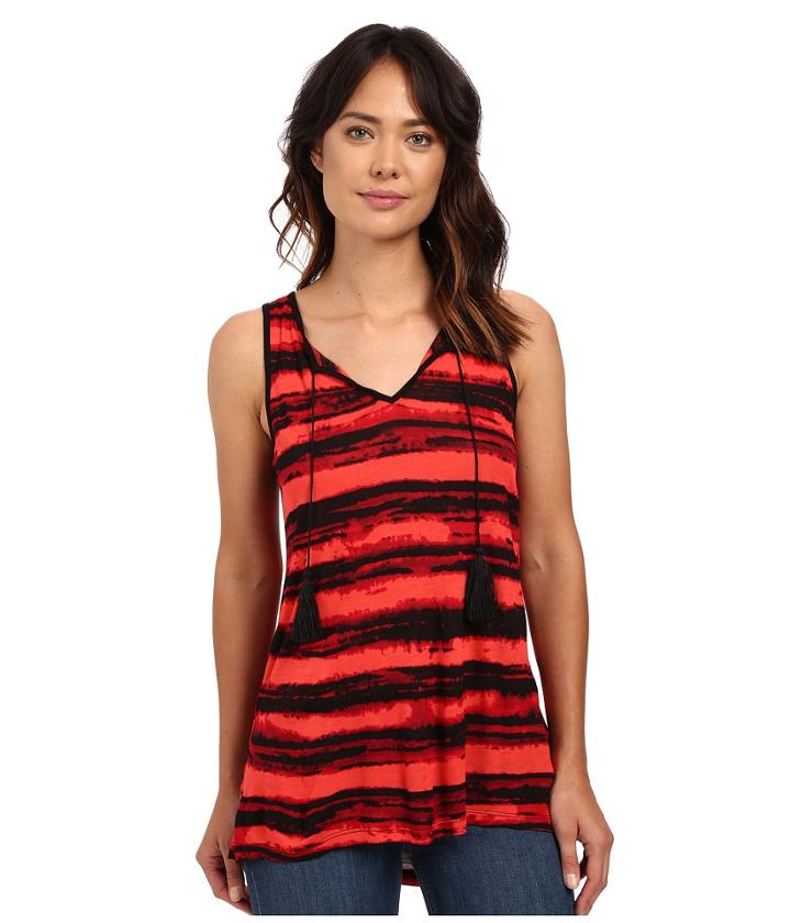 Kensie - Mixed Watercolor Stripes Top Ks6k3252