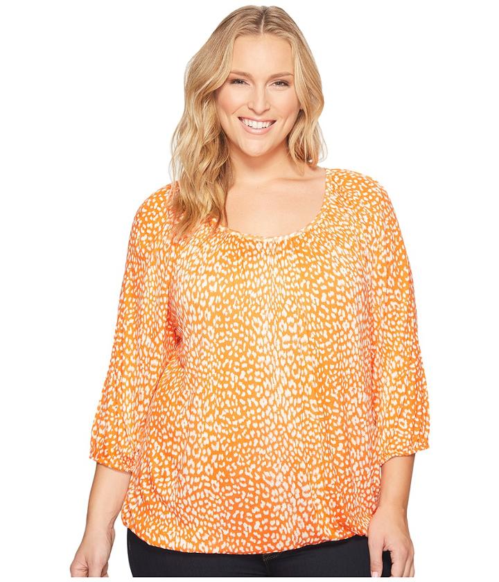 Michael Michael Kors - Plus Size Cheetah Peasant Top