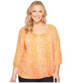 Michael Michael Kors - Plus Size Cheetah Peasant Top