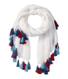 San Diego Hat Company - Bss1654 Striped Lightweight Scarf With Multicolored Tassels
