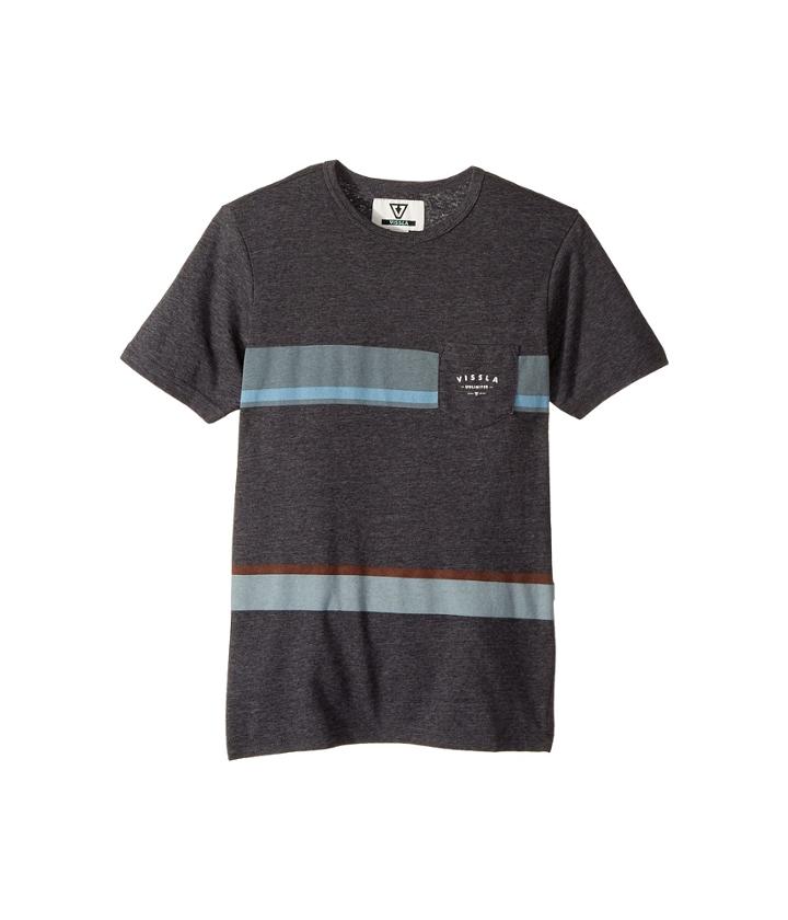 Vissla Kids - Piers Heathered Short Sleeve Pocket Knit Crew Knit