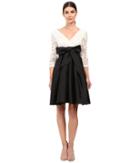 Adrianna Papell - Guinevere Lace And Taffeta Flare Dress