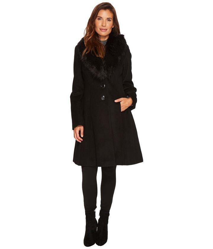 Ivanka Trump - Tulip Sleeve Wool W/ Faux Fur
