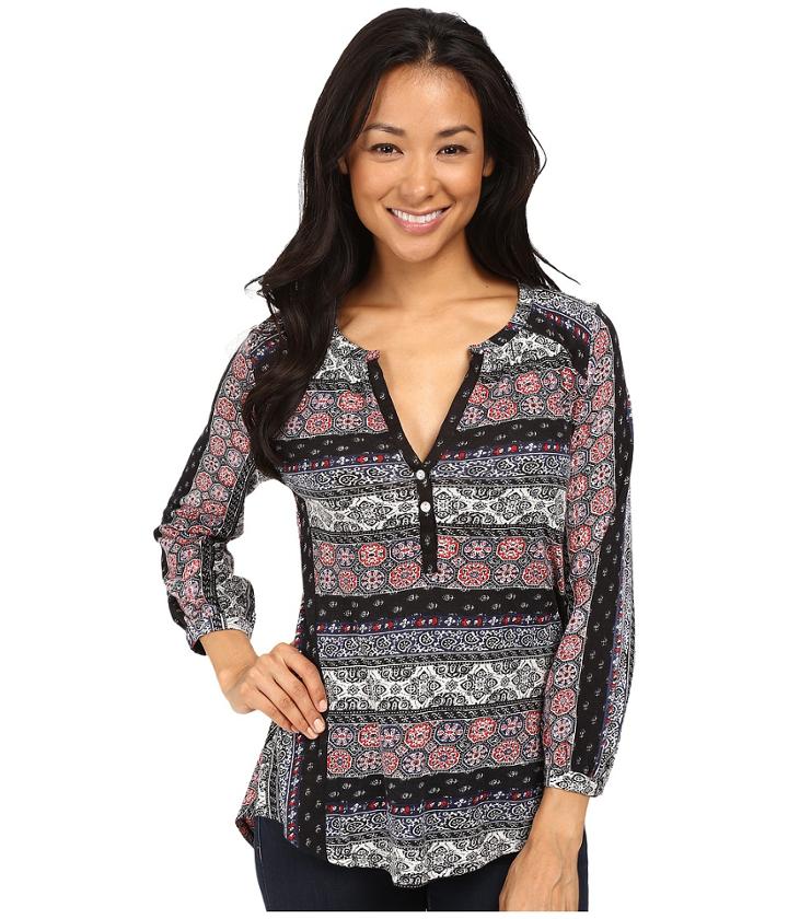 Lucky Brand - Mixed Stripe Top