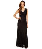 Tahari By Asl - Stretch Lace Wrapped Bodice Gown