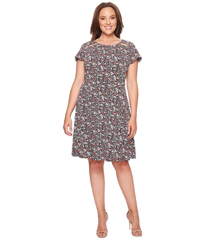 Michael Michael Kors - Plus Size Brooks Shirred Neck Dress