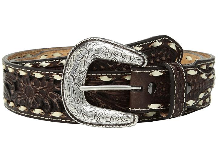 Ariat - Floral Pierced With Buckstitch Belt