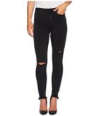 Paige - Margot Ankle With Uneven Undone Hem In Black Sky Destructed