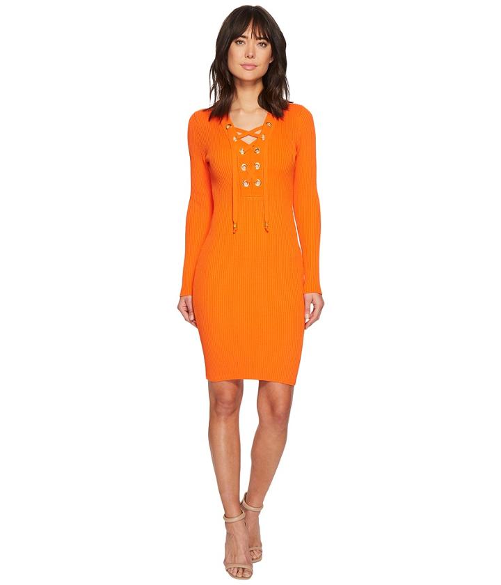 Michael Michael Kors - Lace-up Rib Dress