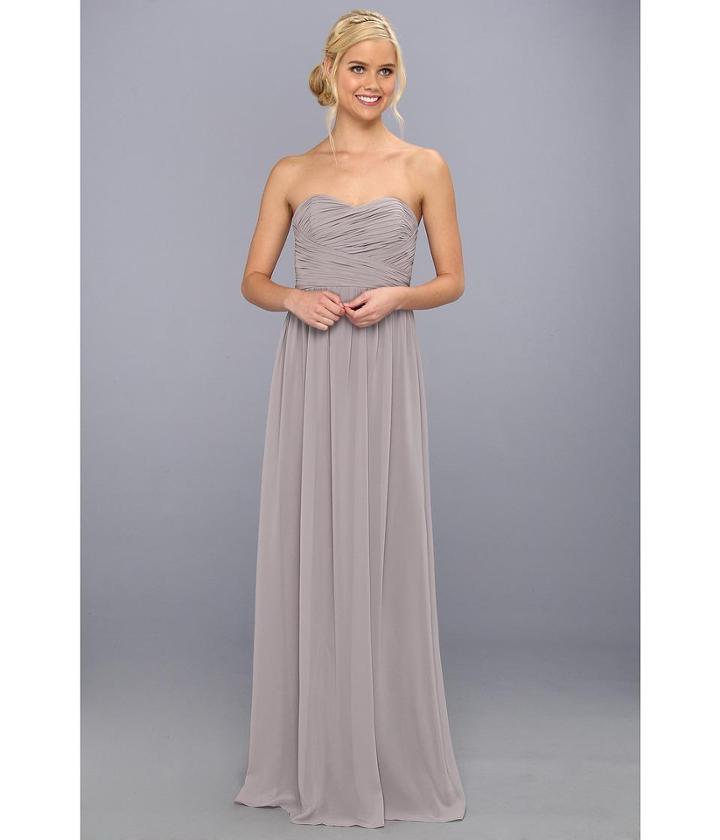 Donna Morgan Strapless Chiffon Gown - Stephanie