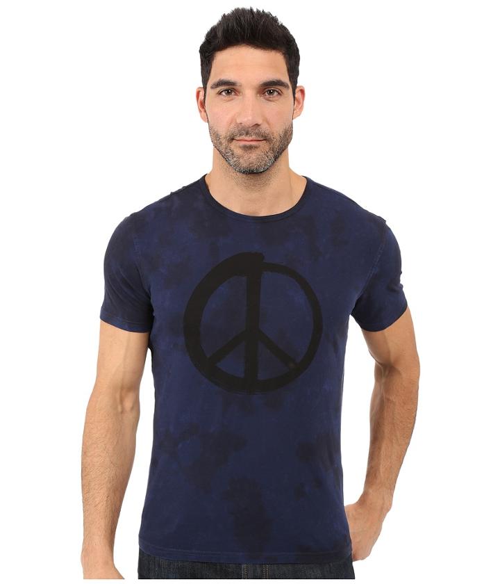 John Varvatos Star U.s.a. - Peace Spencer Wash Graphic Tee K2613s1b
