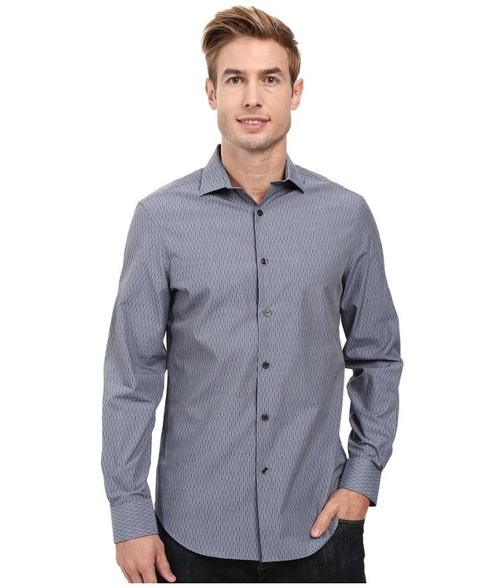 Perry Ellis - Regular Fit Textured Print Shirt