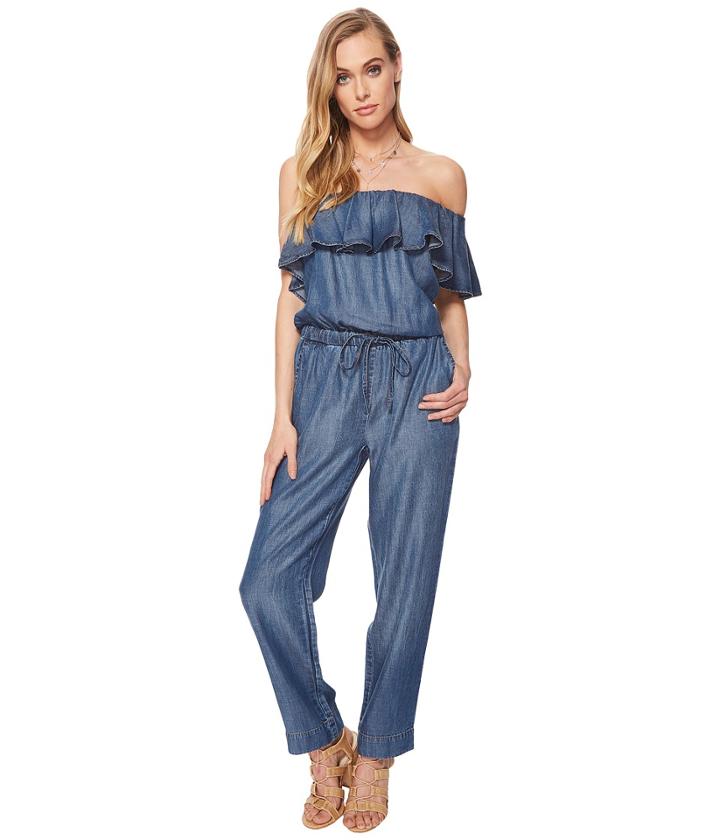 1.state - Ruffle Edge One Shoulder Jumpsuit