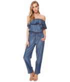 1.state - Ruffle Edge One Shoulder Jumpsuit