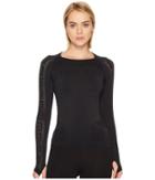 Versace - Seamless Mesh Jersey Branded Long Sleeve Tee