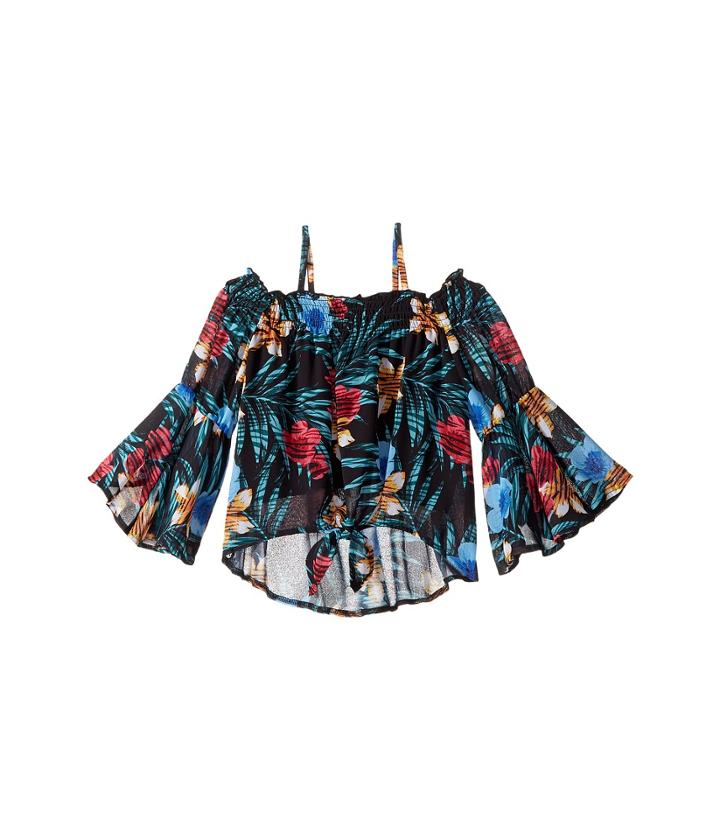 Ella Moss Girl - Gabby Peasant Printed Top