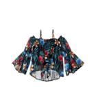 Ella Moss Girl - Gabby Peasant Printed Top