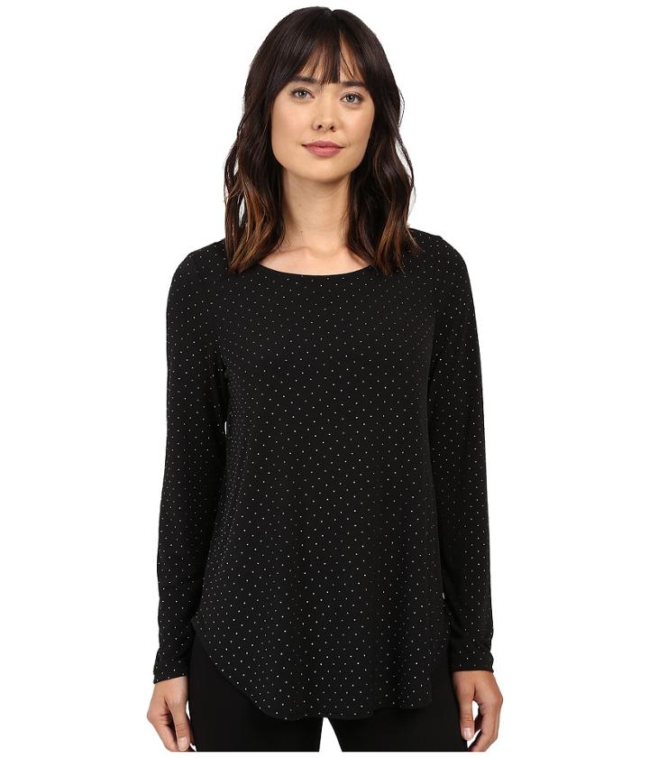 Karen Kane - Silver Dot Shirttail Top
