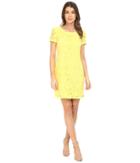 Donna Morgan - Short Sleeve Easy Shift Lace Dress With Combo