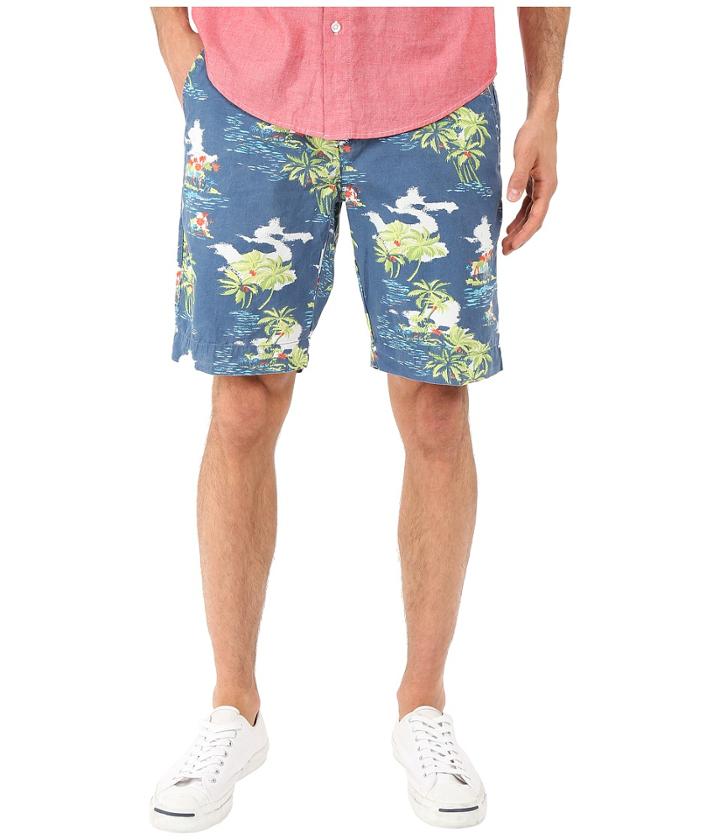 Vintage 1946 - Tropical Print Flat Front Shorts